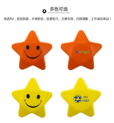 10 Smiley Five-Pointed Star Pressure Balls