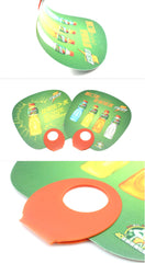 Medium O-shaped Plastic Fan with Handle
