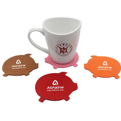 Pig Shaped Felt Coasters