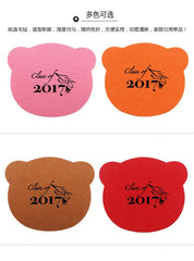 Bear Shaped Felt Coasters