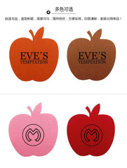 Apple Shaped Felt Coaster