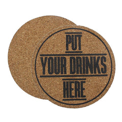 Round Thick Cork Coaster