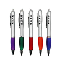 Ballpoint Pen With Coloured Rubber Grip