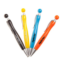 Ballpoint Pen With Spherical Push Button