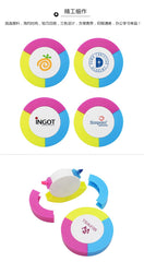 Round Three-Color Highlighters