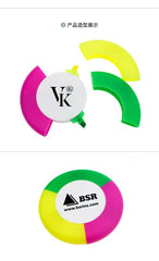 Round Tri-Color Highlighters