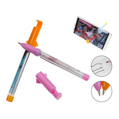 Colorful Clicker Gel Pen with Mobile Phone Holder