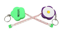 Flower Keychain With Tape Measure