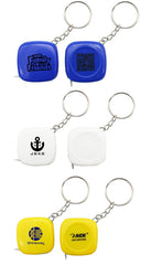 Mini Square Keychain With Tape Measure