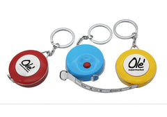 Mini Round Keychain With Tape Measure