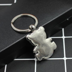 Zinc Alloy Teddy Bear Keychain
