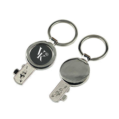 Metal Keychain With Key Design