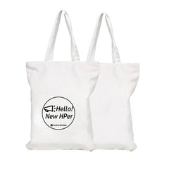 White Canvas Tote Bag With Zip