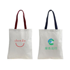 Cotton Bag with Colored Handle