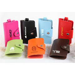 Portable Pu Leather Key Holder Pouch With Six Key Holder Inserts