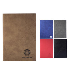 Business Paperback Notebook With Imitation Leather Cover And Diagonal Line Pattern