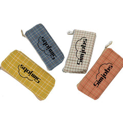 Zippered Pouch With Checkered Design