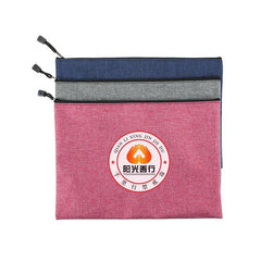 Medium Distressed Fabric Zip Pencil Case