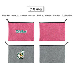 Medium Distressed Fabric Zip Pencil Case