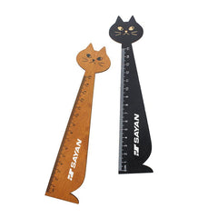 Cat-Shaped Wooden Ruler