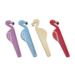 Flamingo-Shaped Wooden Ruler