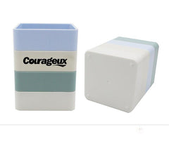 Pen Holder Made Of Stackable Square Compartments