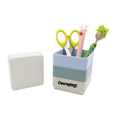 Pen Holder Made Of Stackable Square Compartments