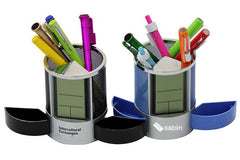 Steel Mesh Pen Holder With Electronic Calendar