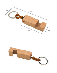 Wooden Phone Holder Keychain