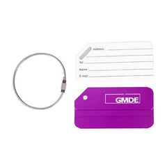 Rectangular Aluminium Luggage Tag With Slanted Edge