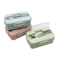 Lunch Box with Dividers and Cutlery Holder
