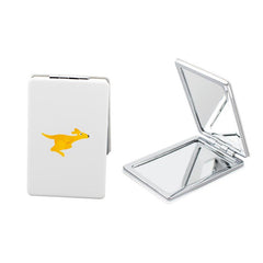 Rectangular Flip Pocket Mirror with White ABS Cover