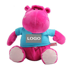 19cm Hippopotamus Plush Toy With T-Shirt