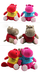 19cm Hippopotamus Plush Toy With T-Shirt