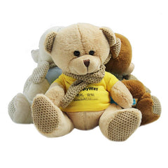 20cm Teddy Bear Plush Toy With Knitted Scarf