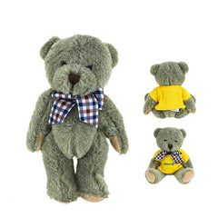 Articulated Bear with Bow, 16cm