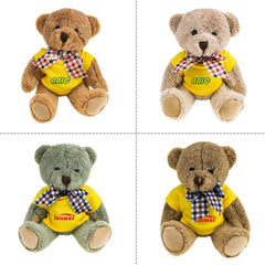 Articulated Bear with Bow, 16cm