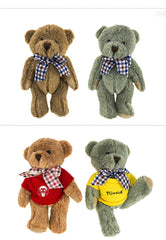 Articulated Bear with Bow, 16cm