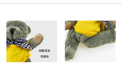 Articulated Bear with Bow, 16cm