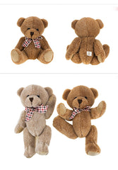 Articulated Bear with Bow, 20cm