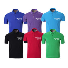 Short-Sleeved Polo Shirt With Striped Pattern