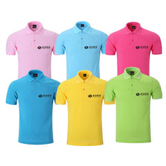 Short-Sleeved Polo Shirt With Thick Lapels And 2 Buttons