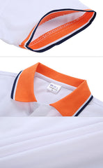 Short-Sleeved Polo Shirt With Collar And Sleeve Edge In Contrasting Colour