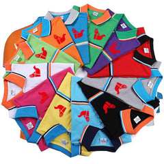 Short-Sleeved Polo Shirt With Colourful Collar, Sleeve Edge And Front Pocket