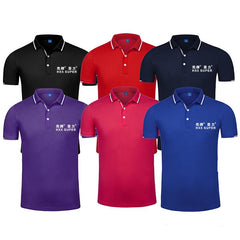 Short-Sleeved Polo Shirt With Strip On Collar, Inner Placket And Sleeve Edge