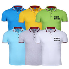 Pure Cotton Short-Sleeved Polo Shirt With Colourful Striped Collar