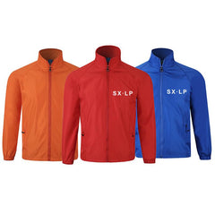 Zippered Long-Sleeved Windbreaker
