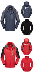 Long-Sleeved Waterproof Jacket With Yellow Zips