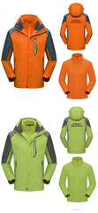 Long-Sleeved Waterproof Jacket With Yellow Zips