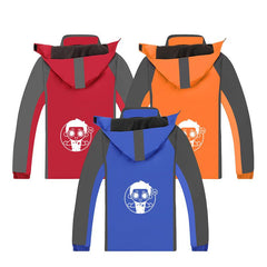 Zippered Long-Sleeved Waterproof Jacket With Hood